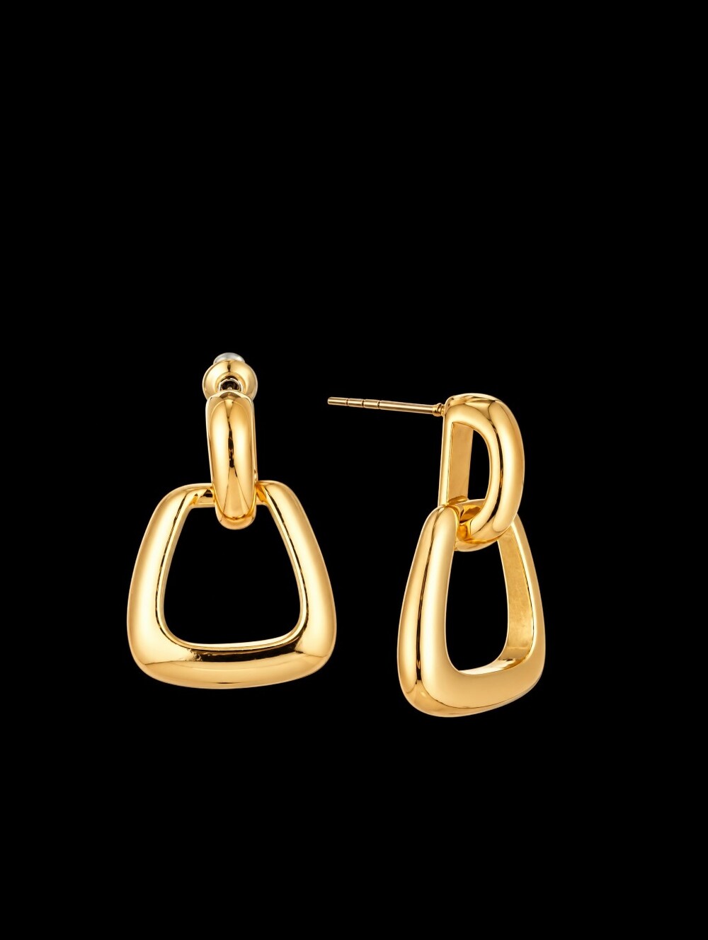 Charter Club Gold-Tone Open Square Drop Earrings